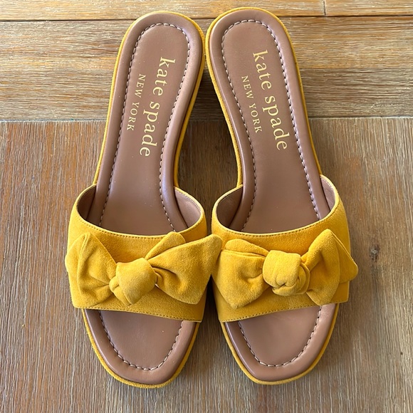 kate spade Shoes - Kate Spade yellow bow sandals